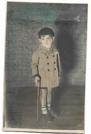 Băiețel, 1928, România, fotografie colorizată