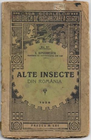 Alte insecte din România de I Simionescu, 1927