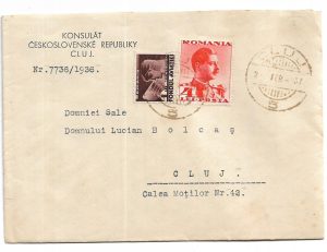 Semnătura consulului Cehoslovaciei la Cluj, Ladislav Chocholoušek, 1936