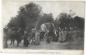 Funeraliile înmormântărei M S Regelui Carol I, carte poștală