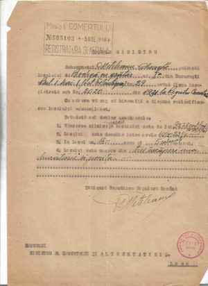 Cerere de reclasificare pentru o "bodegă cu grătar", 1948