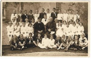 Copii maghiari la prima comuniune, 1934, studio Csiki, Turda