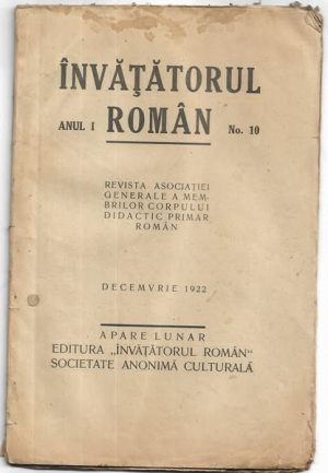 Învățătorul român, 10/1922
