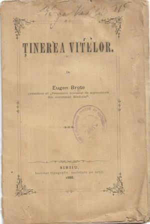 Ținerea vitelor de Eugen Brote, 1888, Sibiu