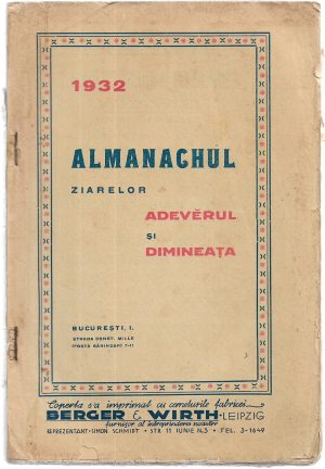 Almanachul ziarelor Adeverul și Dimineața 1932