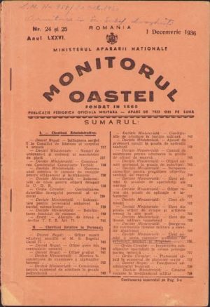 Monitorul Oastei, 24-25/1936
