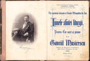 Imnele Sfintei Liturghii pentru cor mixt și piano de Gavriil Musicescu, 1900, Iași