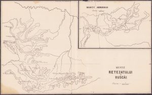 Hartă Munții Retezatului și Ruscăi și Munții Abrudului, circa anii 1890-1910