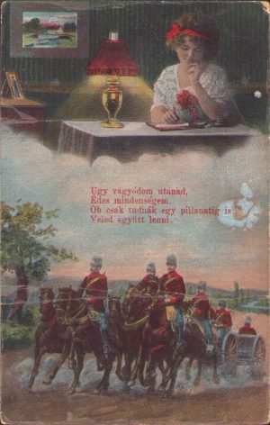 Carte poștală austro-ungară circulată la Moșnița Nouă, județul Timiș
