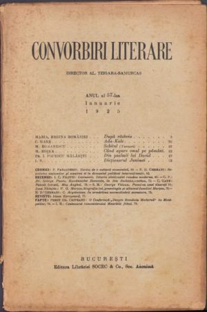 Convorbiri literare, ianuarie 1925