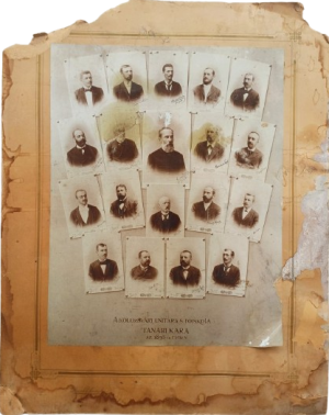 A Kolozsvári Unitarius Főiskola tanári kara az 1895-ik évben, studio Dunky Fivérek