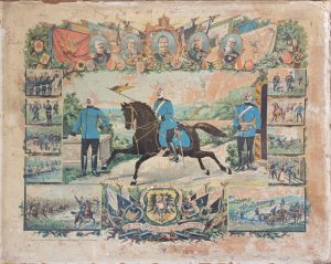 Zur Erinnerung an meine Dienstzeit, 3 Badisches Dragoner-Regiment Prinz Karl Nr 22, 1903, cromolitografie de dimensiuni mari pe carton gros