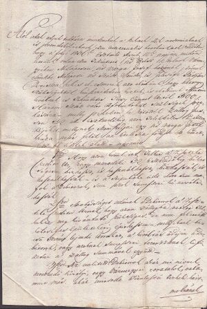 Contract cu sigiliile în ceară roșie ale asesorilor comitatensi, 1836, comitatul Solnocul Interior, Transilvania, limba maghiară