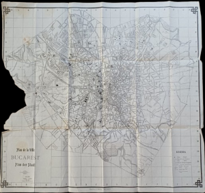 Plan de la Ville Bucarest, 1906 - cu defect!