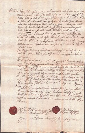 Contract de împrumut cu zălogire de pământuri, 1827, comitatul Solnocul Interior, Transilvania, sigilii în ceară roșie, limba maghiară