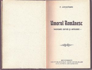Umorul românesc, încercare critică și antologie de P Locusteanu, fără an