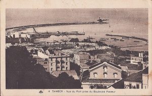 Tanger, Vue du Port pris du Boulevard Pasteur, circulată Tanger - Sasca Montană, 1934, carte poștală