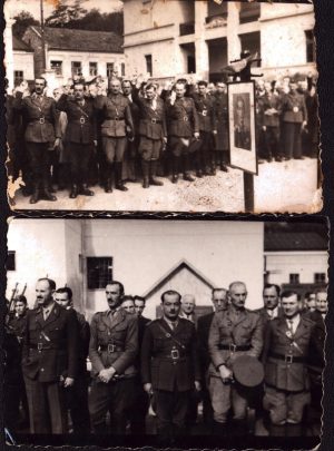 Ofițeri români depun jurământul, perioada domniei Regelui Mihai, lot de 2 poze