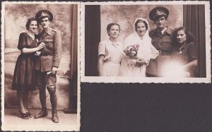 Militar român, 1945, lot de 2 fotografii