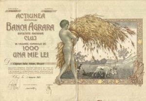 Acțiunea Institutului Banca Agrară din Cluj, 1921