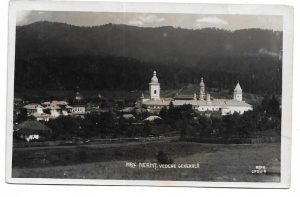 Mănăstirea Neamț, vedere generală, carte poștală