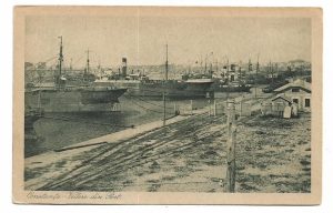 Constanța, vedere din port, carte poștală