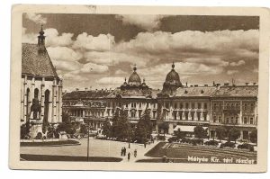 Vedere parțială a Pieței Regele Matei, Cluj, carte poștală