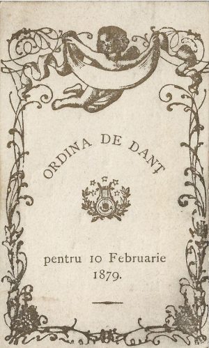 Ordina de danț, 1879