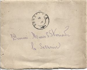 Plic circulație timpurie Dobrogea, 1889, Constanța, cu scrisoare