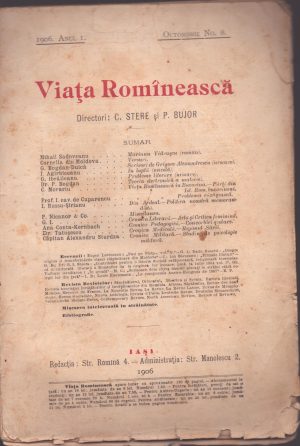 Viața Romînească, 8/1906, Iași