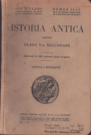 Istoria antică pentru clasa V-a secundară de Ion S Floru și Remus Ilie, 1935