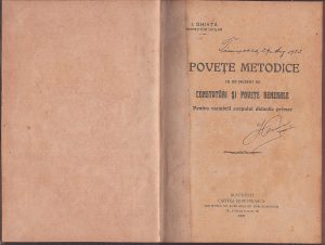 Povețe metodice cu un început de constatări și povețe generale pentru membrii corpului didactic primar de I Ghiață, 1920
