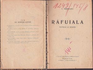 Răfuiala, nuvele și schițe de Liviu Rebreanu, ediția I, 1919, București
