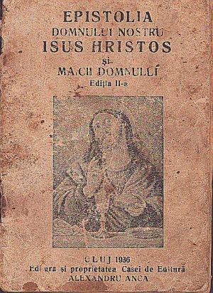 Epistolia Domnului Nostru Isus Hristos și Maicii Domnului, 1938, Cluj