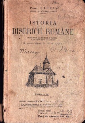 Istoria bisericii ortodoxe române de Ioan Lupaș, 1935, București