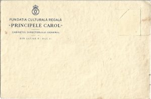 Plic Fundația Culturală Regală Principele Carol, cabinetul directorului general