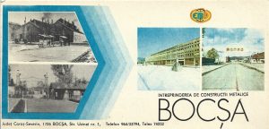 Întreprinderea de Construcții Metalice Bocșa, felicitare, perioada comunistă
