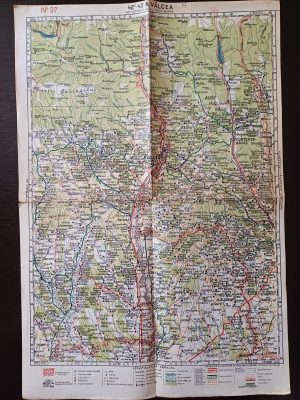 Hartă Râmnicu Vâlcea întocmită și executată de M D Moldoveanu, anii 1920