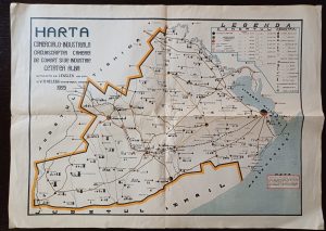 Harta comercialo-industrială circumscripției Camerei de Comerți și Industrie Cetatea Albă întocmită de Lenslen și Melega, 1925