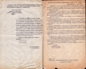 Ministerul Economiei Naționale, 13 septembrie 1941, adresă privitoare la bunurile sechestrate ale evreilor și transferul acestora către români și autoritățile statului, copie de epocă