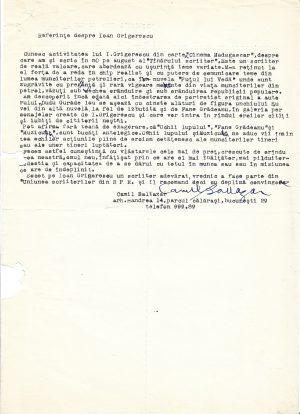 Camil Baltazar (Leibu Goldenstein, Leopold Goldstein), semnătura olografă