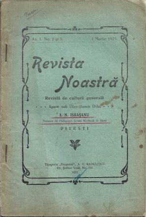 Revista noastră, 2-3/1923, de I N Isbașanu, Pitești