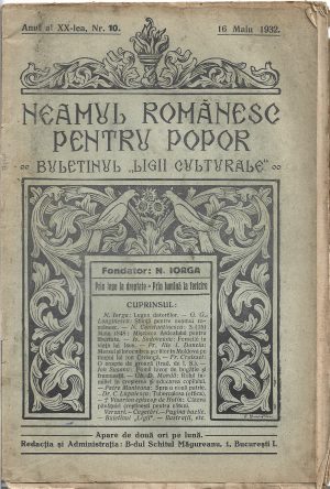 Neamul românesc pentru popor, buletinul Ligii Culturale, 10/1932