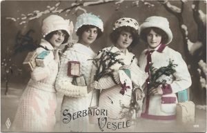 Serbători vesele, 1910, carte poștală