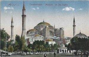 Constantinople, Mosquée de Ste Sophie postcard, carte poștală