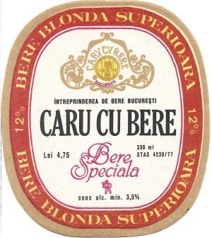 Etichetă bere specială Caru cu bere, Întreprinderea de bere București