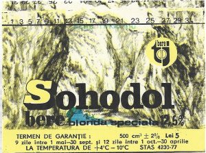 Etichetă bere blondă specială Sohodol