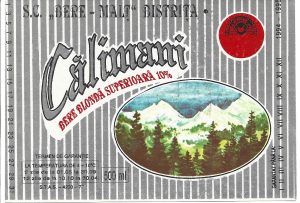 Etichetă bere blondă superioară Călimani, 1994-1995, SC Bere Malț Bistrița