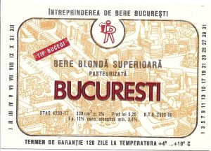 Etichetă bere blondă superioară pasteurizată București, Întreprinderea de bere București