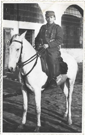 Militar român pe cal, perioada regalității, studio Dorner, Timișoara